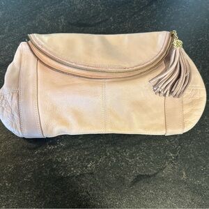 Onna Ehrlich Pink Clutch with Tassel Detail